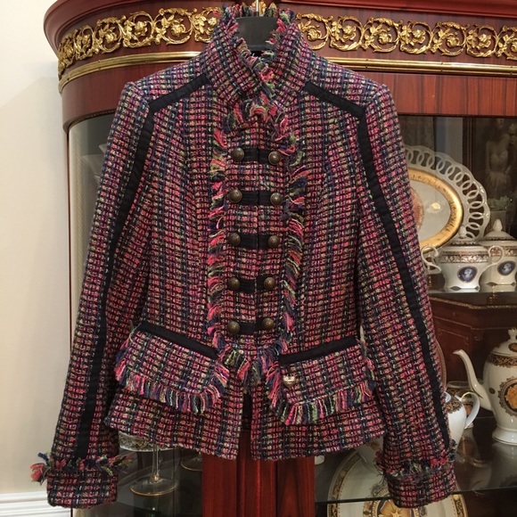 DEPTWomen Military Style Fringe Jacket Blazer XS - Picture 4 of 9